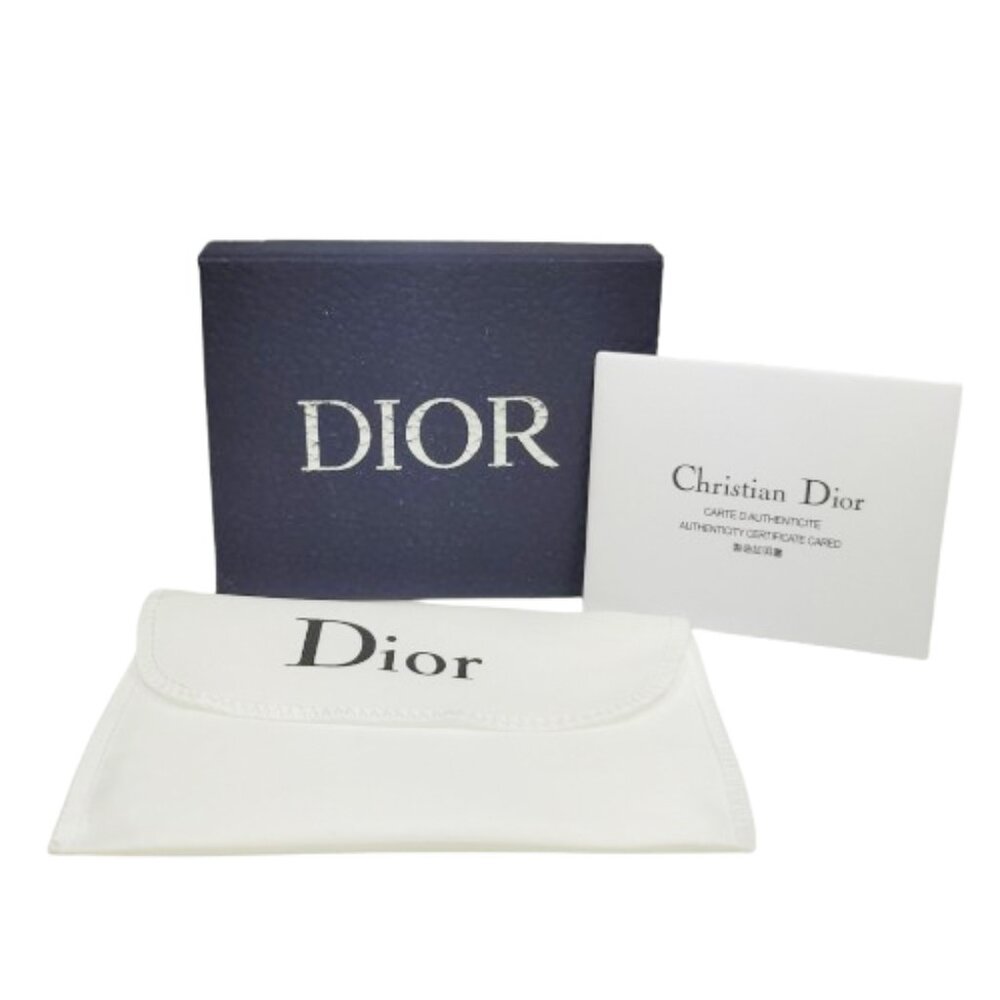 Dior Black CD Diamond Canvas Card Holder / Wallet - Picture 4 of 4